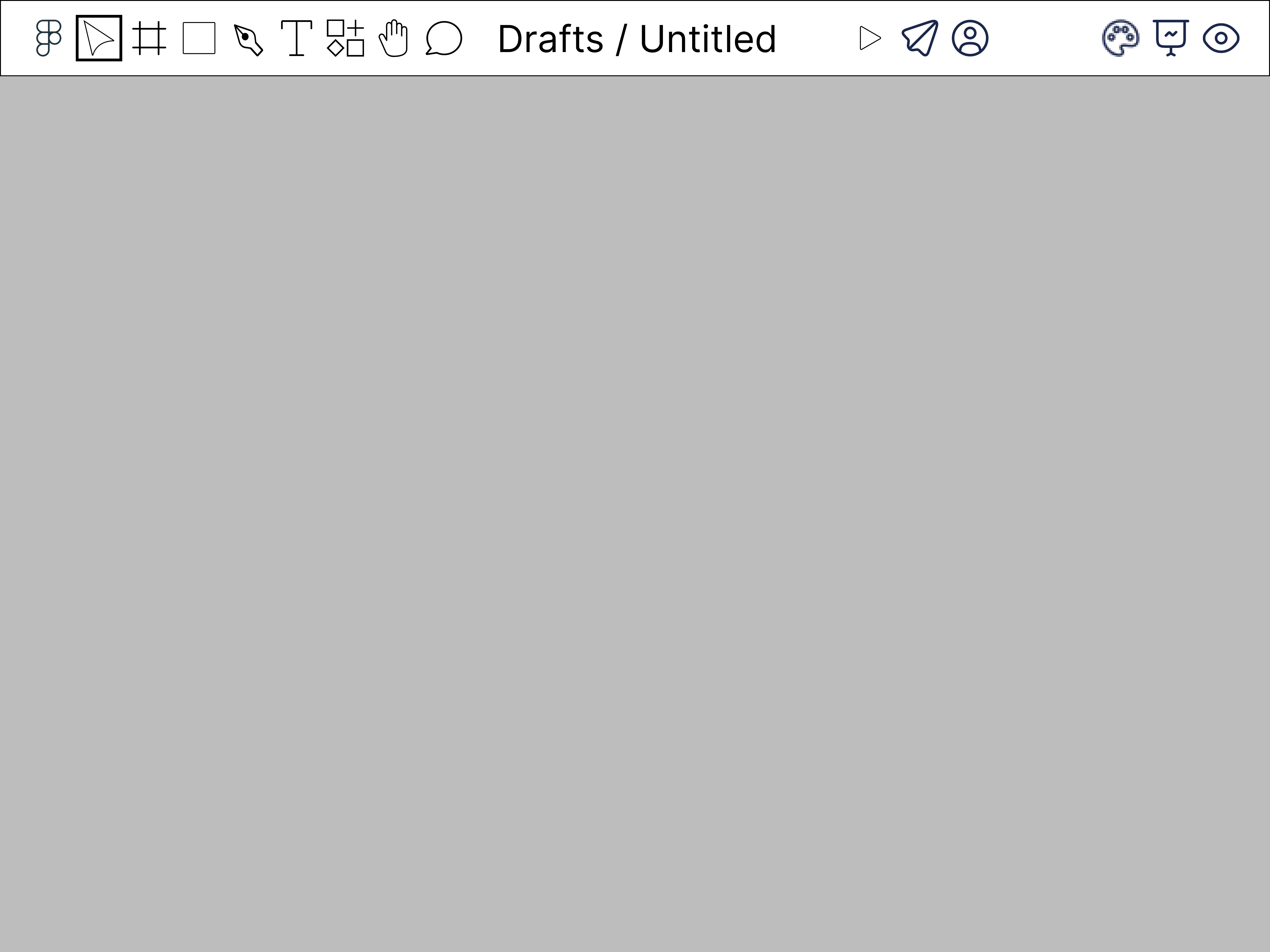 lofi prototype depicting empty workspace